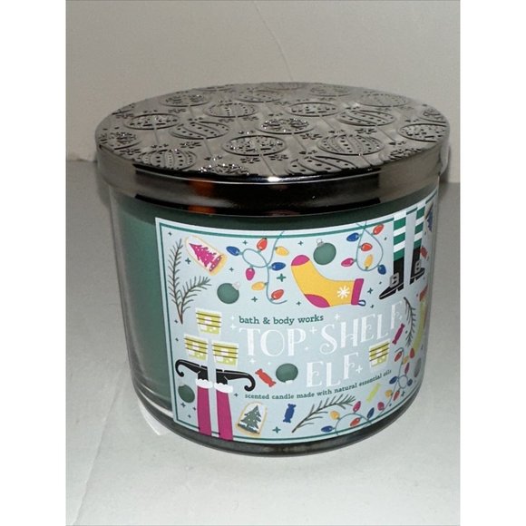 2 Bath & Body Works TOP SHELF ELF 2023 Scented 3-Wick Candle 14.5 oz NEW Set Lot - Picture 9 of 15